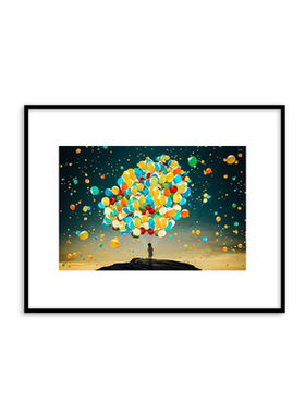 YELLOW KORNER法国原装进口《Rainbow》玄关客厅明快色彩艺术挂画