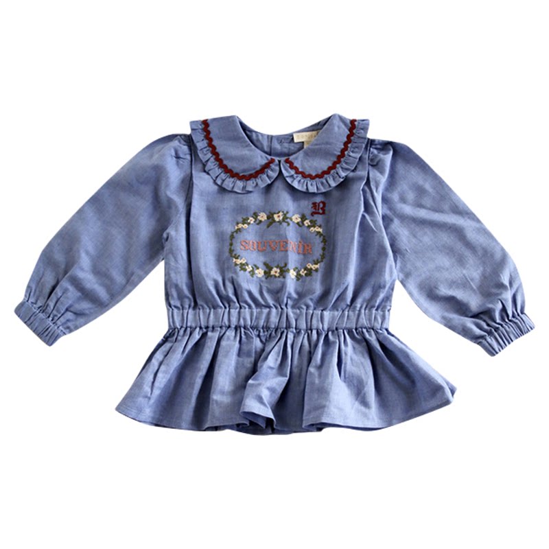 Little现货 法国bonjour FW26秋冬女童法式碎花上衣长裤套装
