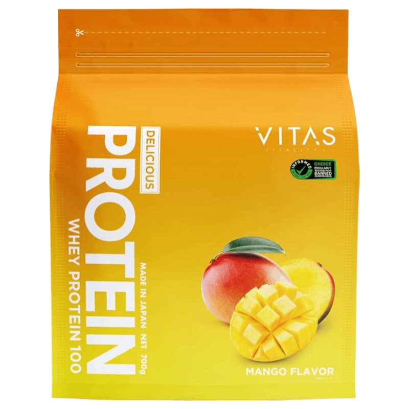 日本VITAS 乳清蛋白粉 冷水易溶男女日常蛋白质运动健身营养补充