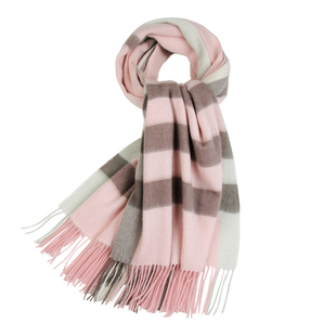 bbr 巴巴格同款羊毛围巾女款2025新款英伦格子冬季加厚高档大披肩