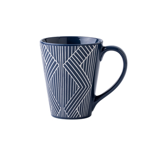 悠瓷创意浮雕大杯子家用陶瓷马克杯办公室咖啡杯水杯大容量情侣杯