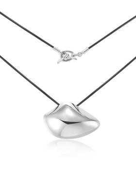 SSV贝系列金属贝壳皮绳长项链可调节原创设计高级感简约毛衣链