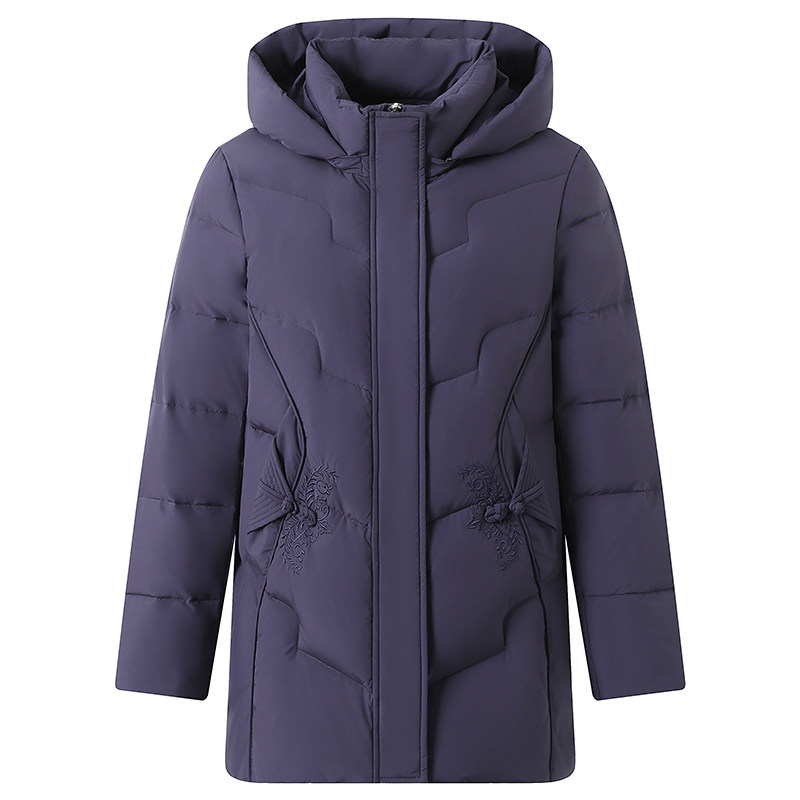 雅鹿羽绒服女短款妈妈装2025冬新款加厚中老年白鸭绒宽松大码外套