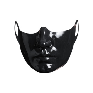 smitizen亮面仿乳胶硅胶头套口罩半脸胶衣头套硅胶面具男士