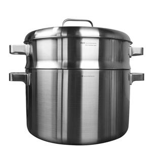 OQO欧克欧316不锈钢蒸锅煮炖汤锅一体家用燃气电磁炉多功能蒸包子