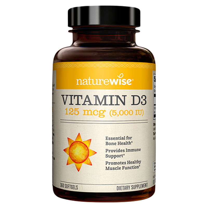 Naturewise维生素d3阳光瓶5000iu