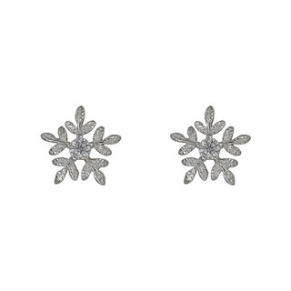雪花耳夹仙气森系超仙简约小巧耳钉无耳洞耳环秋冬小众设计感女