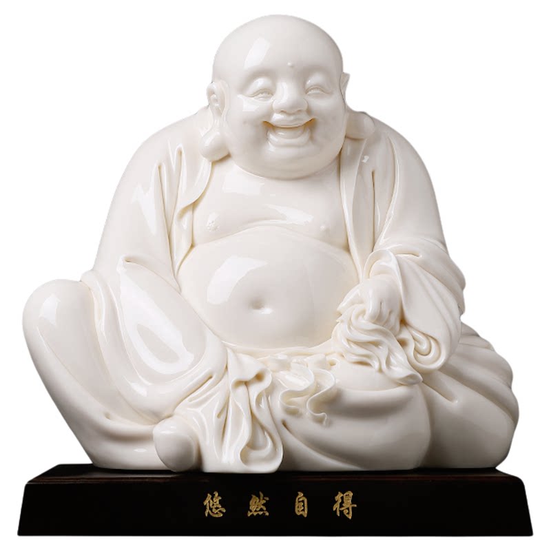 东方泥土《悠然自得》弥勒佛摆件