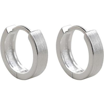 卡伦图通体999纯银耳环拉丝耳扣