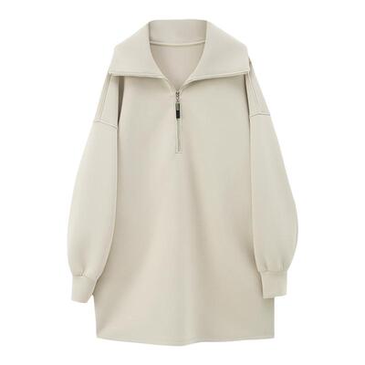 ZzZHANG宽松翻领卫衣裙