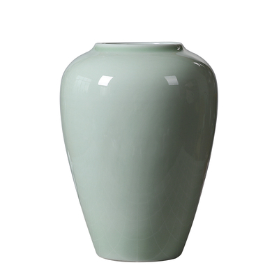 景德镇陶瓷花瓶纯色素雅简约现代