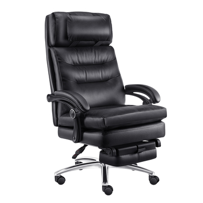 习格真皮老板椅电脑椅办公室可躺椅子人体工学座椅舒适久坐办公椅