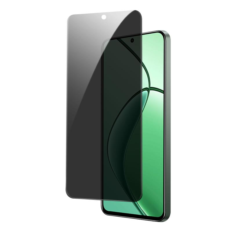 适用真我12钢化膜防窥真我12X全屏覆盖防偷窥手机膜realme12防窥膜realme12X全包防摔高清防指纹玻璃隐私贴膜