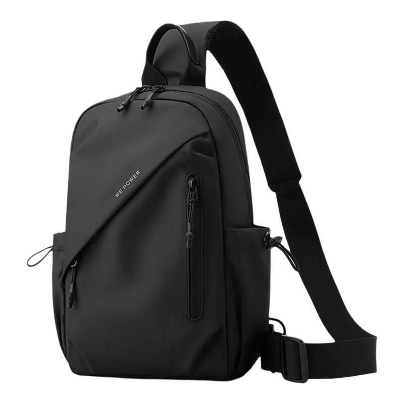 男士胸包休闲外出单肩斜挎包防水
