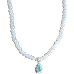 天使之泪~水滴珍珠锁骨链女轻奢小众颈链配饰日常百搭高级感项链