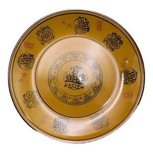 招财进宝老式圆形盘子酒店复古风陶瓷碗家用大人饭碗毛血旺钵钵鸡