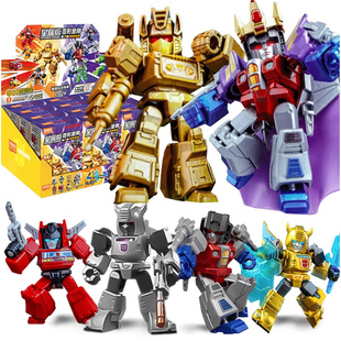 布鲁可变形金刚星辰版第六弹积木人布鲁克6代7混天豹盲盒男孩玩具
