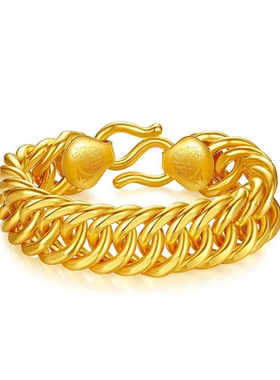 福字马鞭金包银手链老板链送男友