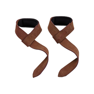 劳拉之星LARASTAR一字健身房牛皮护腕硬拉带引体运动女助力带护手