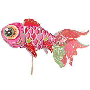 马年新年春节元宵手工diy非遗锦鲤鱼灯儿童制作发光玩具材料包