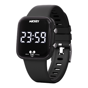 迪士尼手表初高中学生运动防水震动闹钟磁吸充电腕表多功能电子表