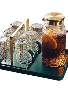 复古中式酒柜玄关装饰品玻璃套装