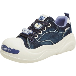 吴宣仪天美意水果团子厚底增高大头鞋加绒运动板鞋女秋新款小白鞋