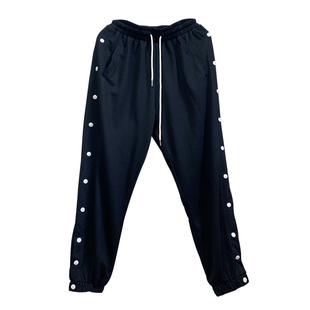 烦恼的Octopusl欧美高街fog排扣运动长裤宽松百搭束脚垂感裤子男