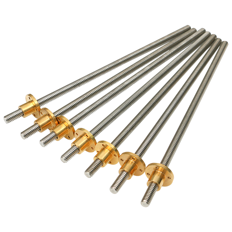 304不锈钢3D打印机丝杆杆螺杆电机直线丝杠丝螺母T10梯形滑步进台