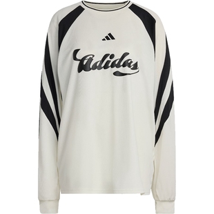 adidas阿迪达斯HOUSE OF TIRO春季女子运动休闲圆领长袖T恤KC4007