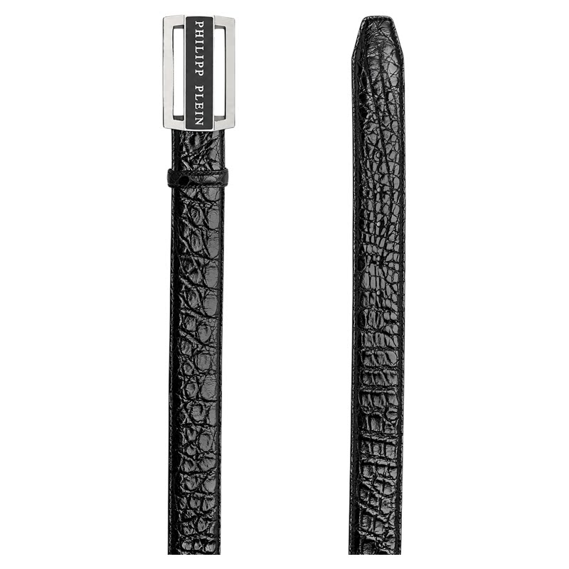PHILIPP PLEIN 2026年新款男士压纹牛皮皮带商务休闲装饰腰带