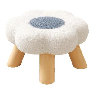 小凳子家用矮凳沙发凳软包板凳客厅网红茶几凳实木儿童坐凳垫脚凳