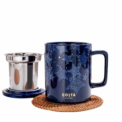 COSTA茶水分离陶瓷马克杯