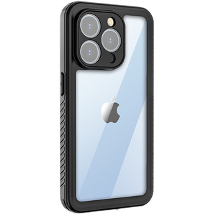 IP68新款防水壳苹果iPhone15pro三防手机壳透明双面保护套自带镜头屏幕膜壳一体全包围防尘封闭式游泳浮潜por