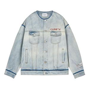 陈伟霆CANOTWAIT水洗做旧牛仔夹克外套长裤男女套装潮流秋季新品