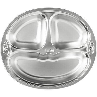 摩登主妇饭盘儿童不锈钢餐具