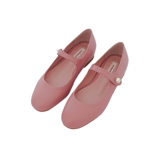 wddyshoes手工鞋 多色可爱淑女珍珠人造皮温柔舒适玛丽珍春夏单鞋