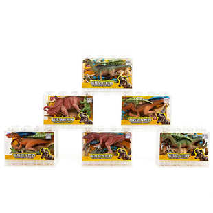 酷炫恐龙世界男孩恐龙模型仿真霸王龙迅猛龙棘背龙亚克力摆件玩具