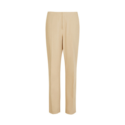 LESS春季卡其色休闲裤女通勤窄版锥形西装长裤子2N1E10910