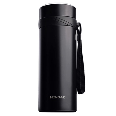 保温杯700ml男大容量车载纯色带提绳滤网茶滤茶漏司机实用泡茶杯