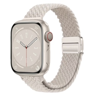 【细款】适用iwatch11表带苹果手表带S10磁吸扣编织表链applewatch9代透气SE运动尼龙腕带8女款ultra可爱高级