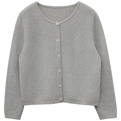 333sss 温柔der～羊毛平针圆领毛衣开衫