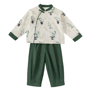 童装新中式2026春款兄妹姐弟衣服国风女童裙子儿童古风汉服外出服