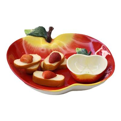 方亚陶瓷食品级釉下工艺装食品盘