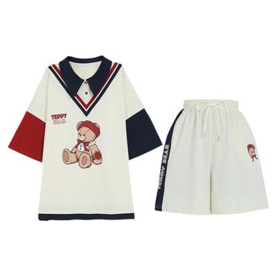 运动风休闲套装夏季休闲裤