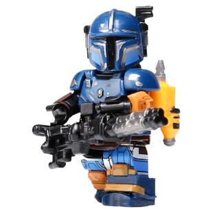 第三方星球大战重装士步兵曼达洛人积木人仔小人武器装甲拼装玩具