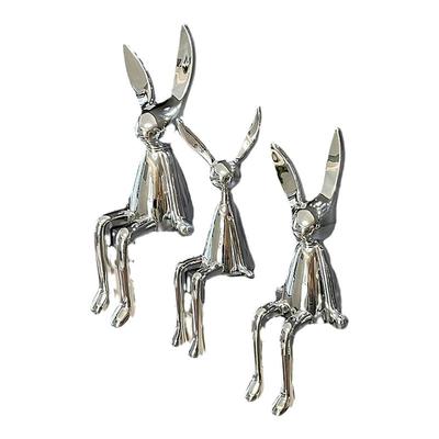 坐姿兔子摆件玄关酒柜电视柜装饰品家居创意卡通长耳兔桌面客厅