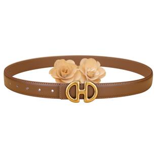 时装腰带女士真皮牛皮宽皮带简约时尚装饰配西装连衣裙子牛仔裤带