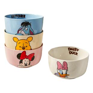 迪士尼陶瓷饭碗家用2026新款高颜值儿童碗可爱米饭碗个人专用小碗