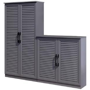 户外全铝合金鞋柜收纳储物柜阳台防水防晒庭院花园杂物工具柜定制